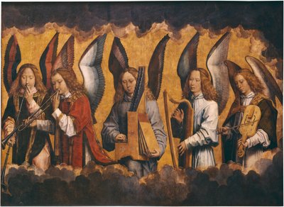 Ángeles haciendo música de Hans Memling